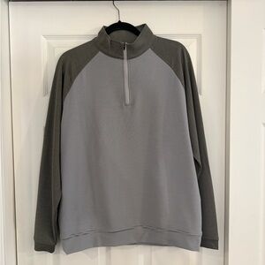 Peter Millar Two-Tone Gray Zip-Up Sweater